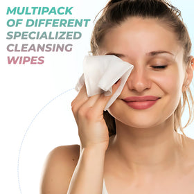 Sunday Essence on-the-go use demonstrates quick cleansing without rinsing needed.
