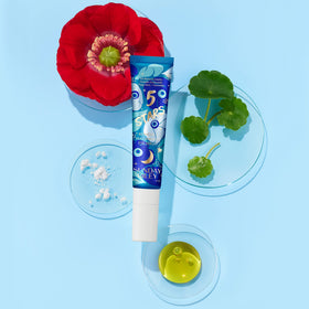 Applying Sunday Riley 5 Stars Eye Serum under the eye for smooth hydration.