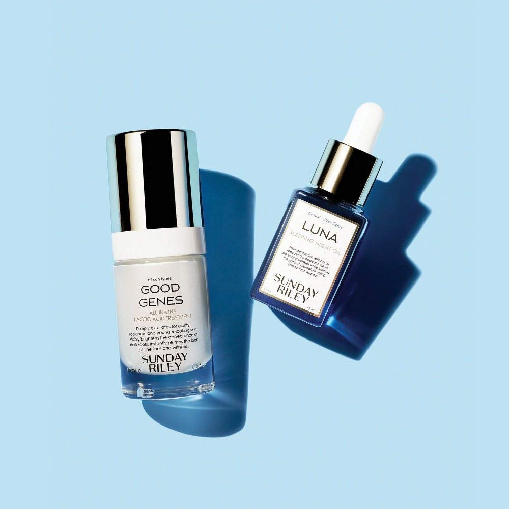 Sunday Riley Luna Sleeping Night Oil bottle for pore refinement and moisture