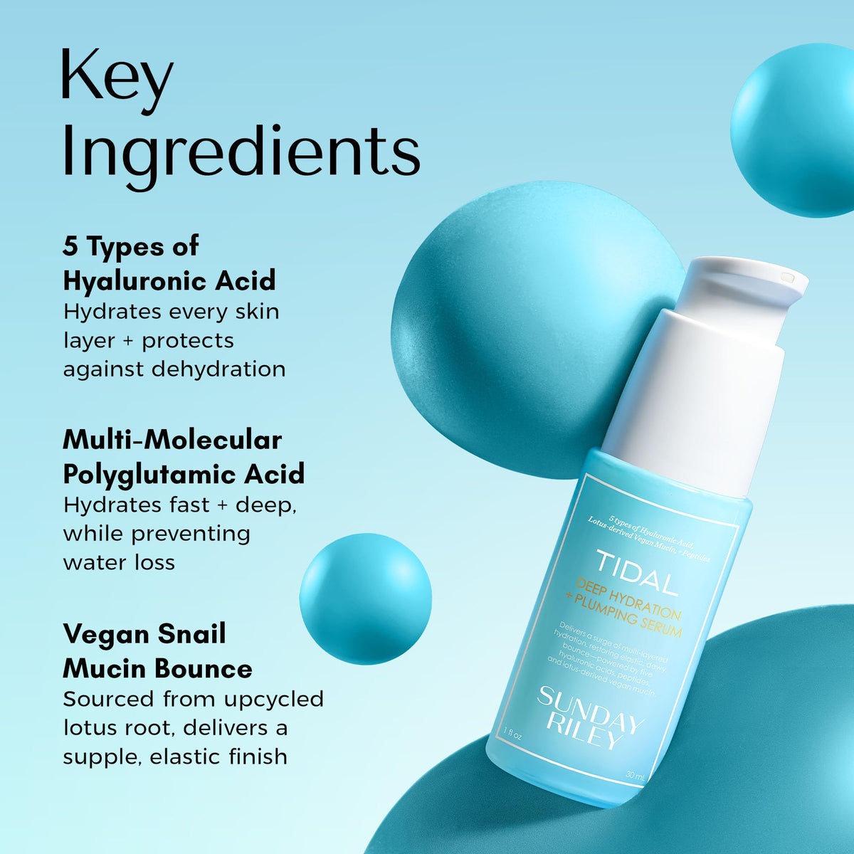 Post-absorption glow from Sunday Riley Tidal serum