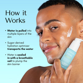 Silky swirl texture of Sunday Riley Tidal serum for rich moisture