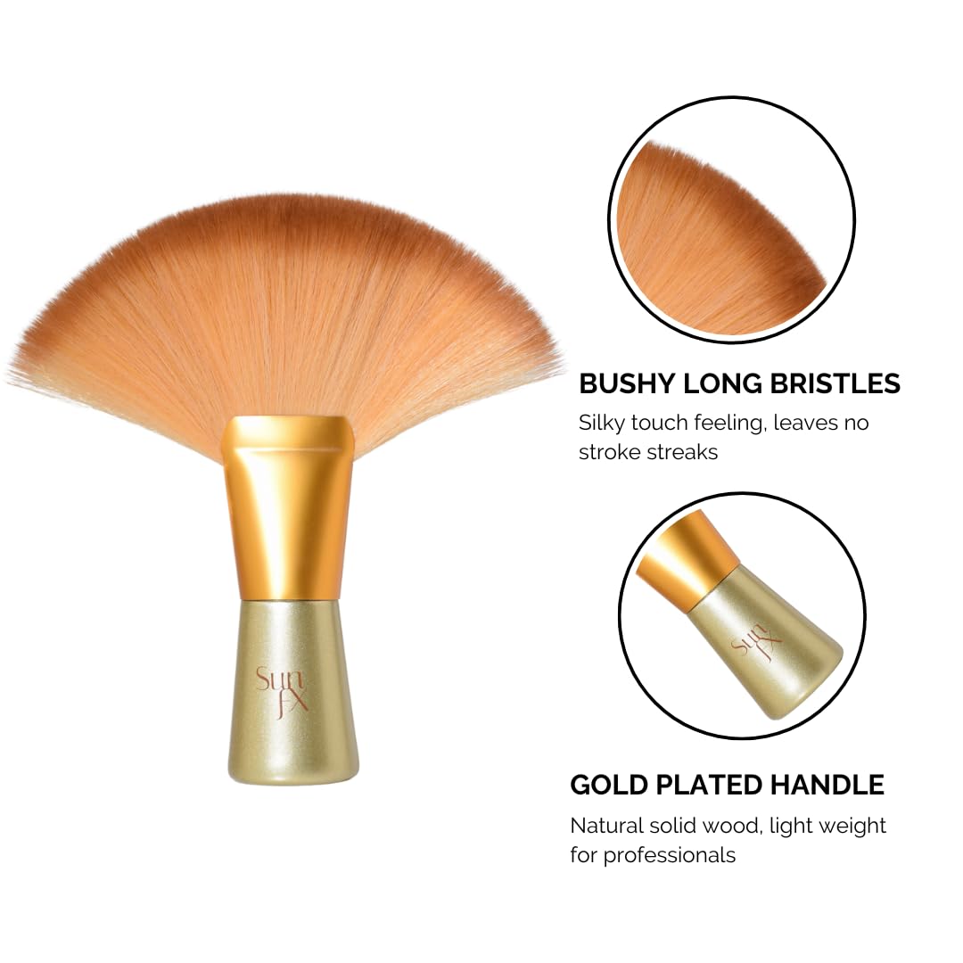 SunFX brush is washable and quick-drying for busy salon use.