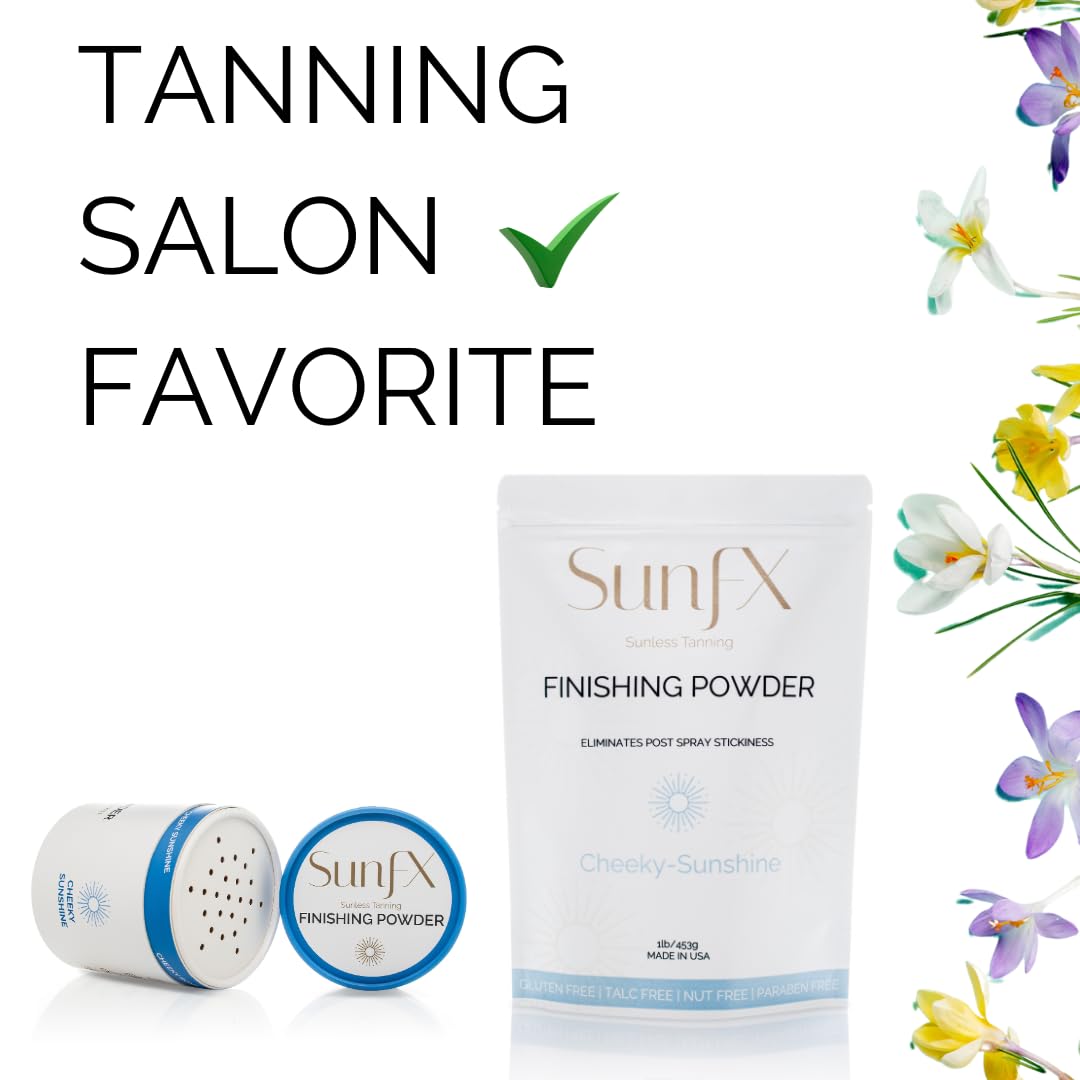 SunFX fan brush recommended for even powder application