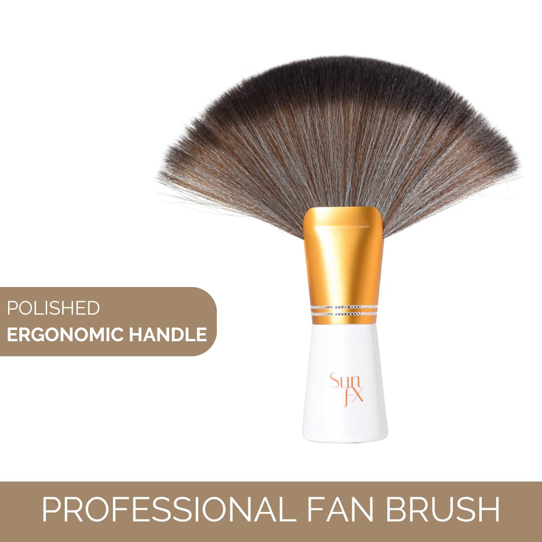 SunFX Finishing Powder Brush in action applying powder for a smooth finish.