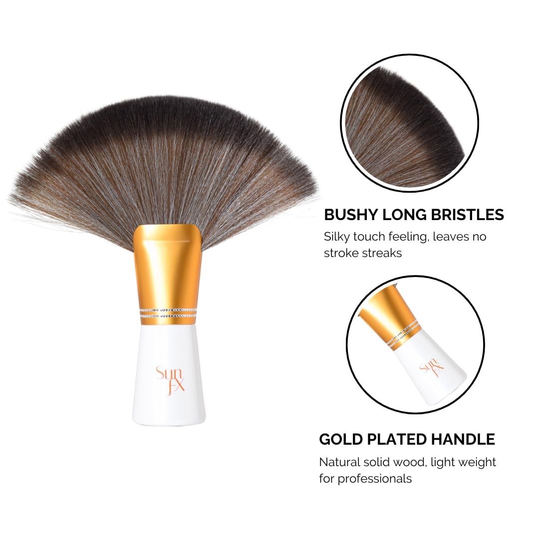 SunFX brush with a washable handle for quick cleaning and maintenance.