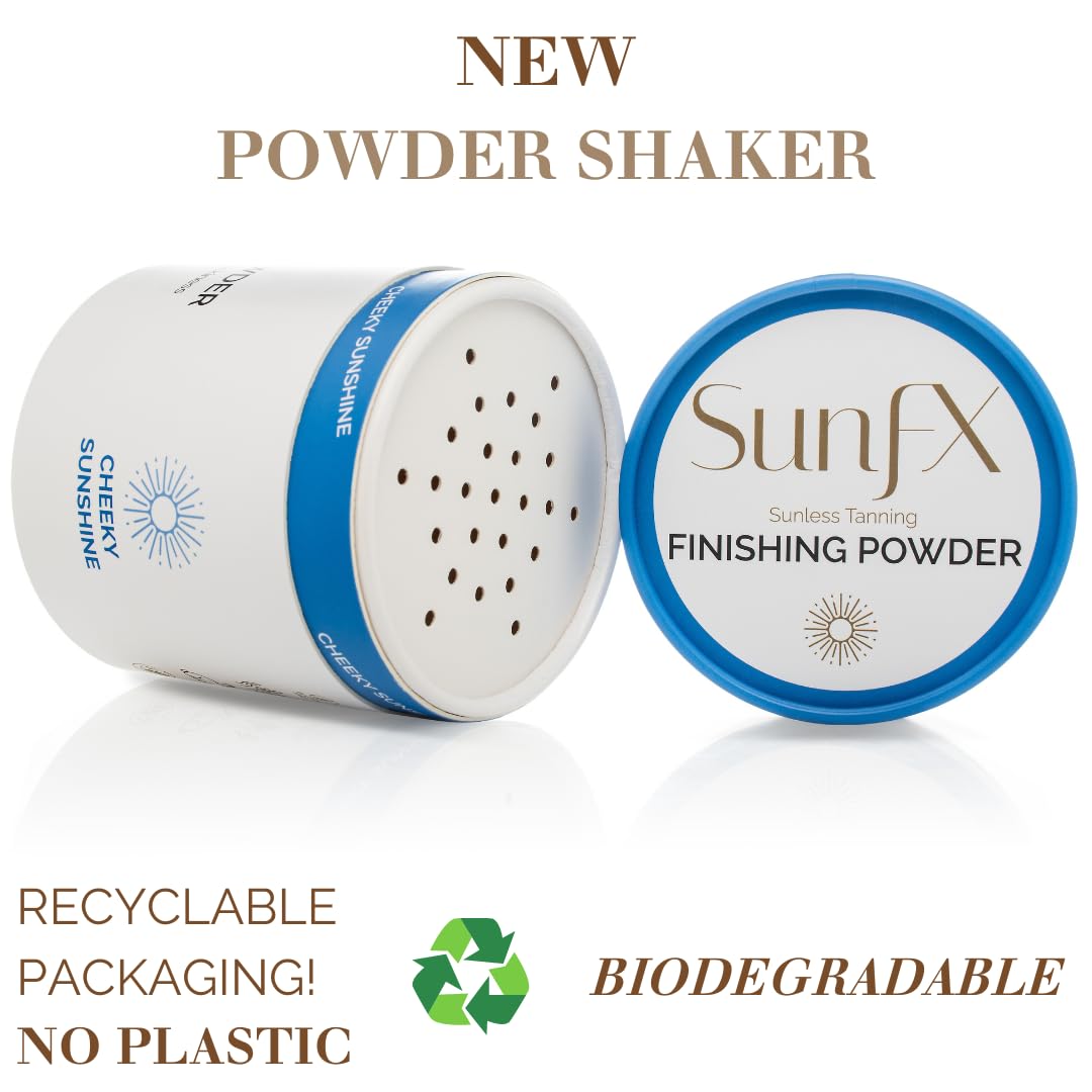 SunFX finishing powder reduces tack and post-tan odor after application