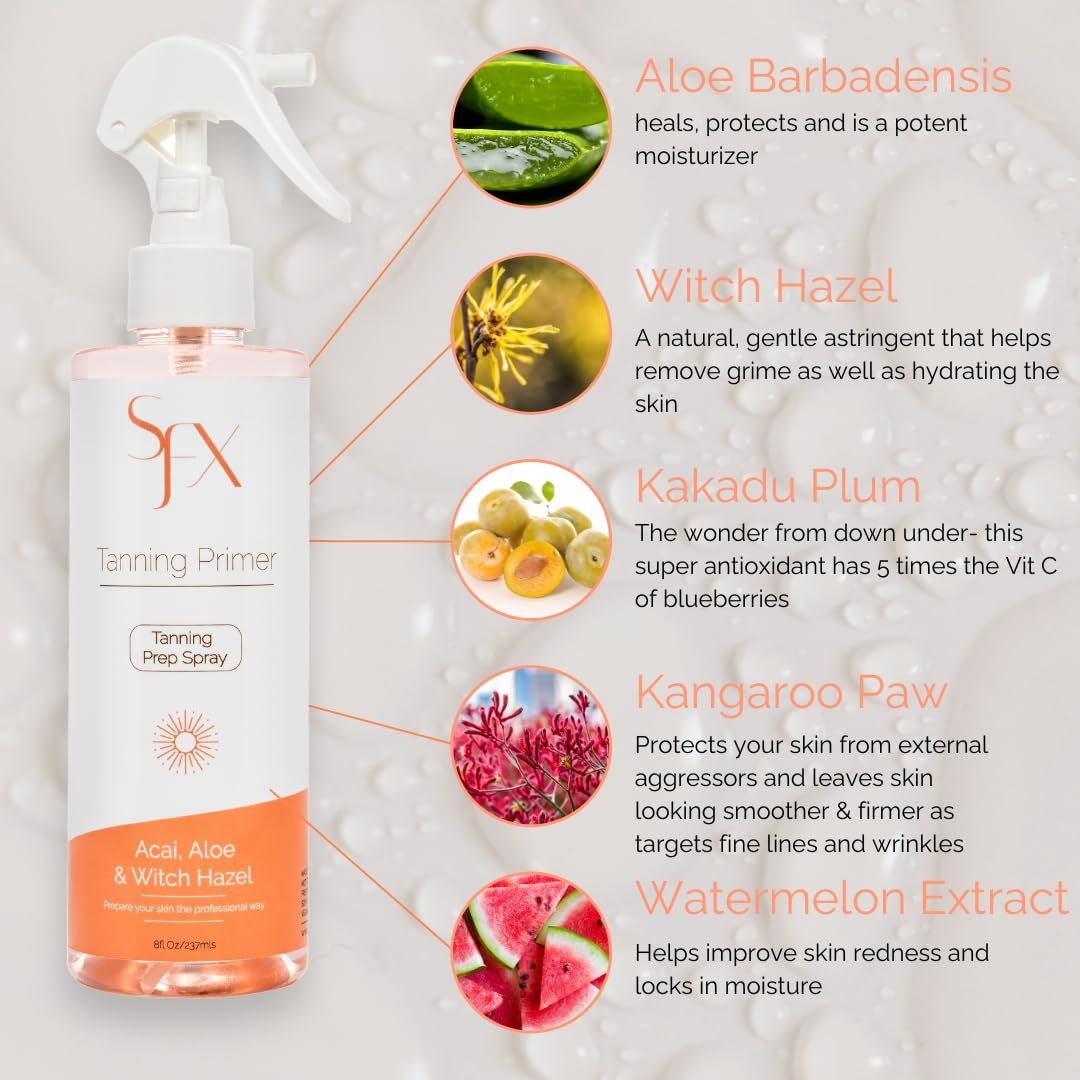 SunFX prep spray ideal for salon and home tanning.