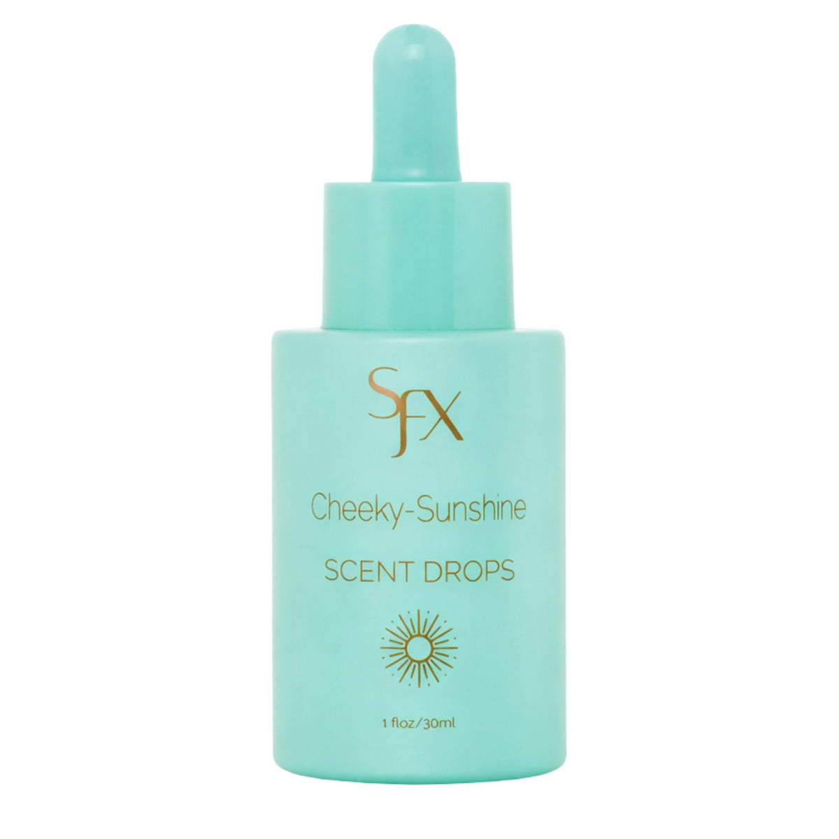 SunFX Scent Drops bottle front view for versatile tanning aroma.