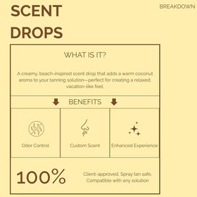 SunFX Scent Drops Coconut packaging communicates cruelty-free quality.