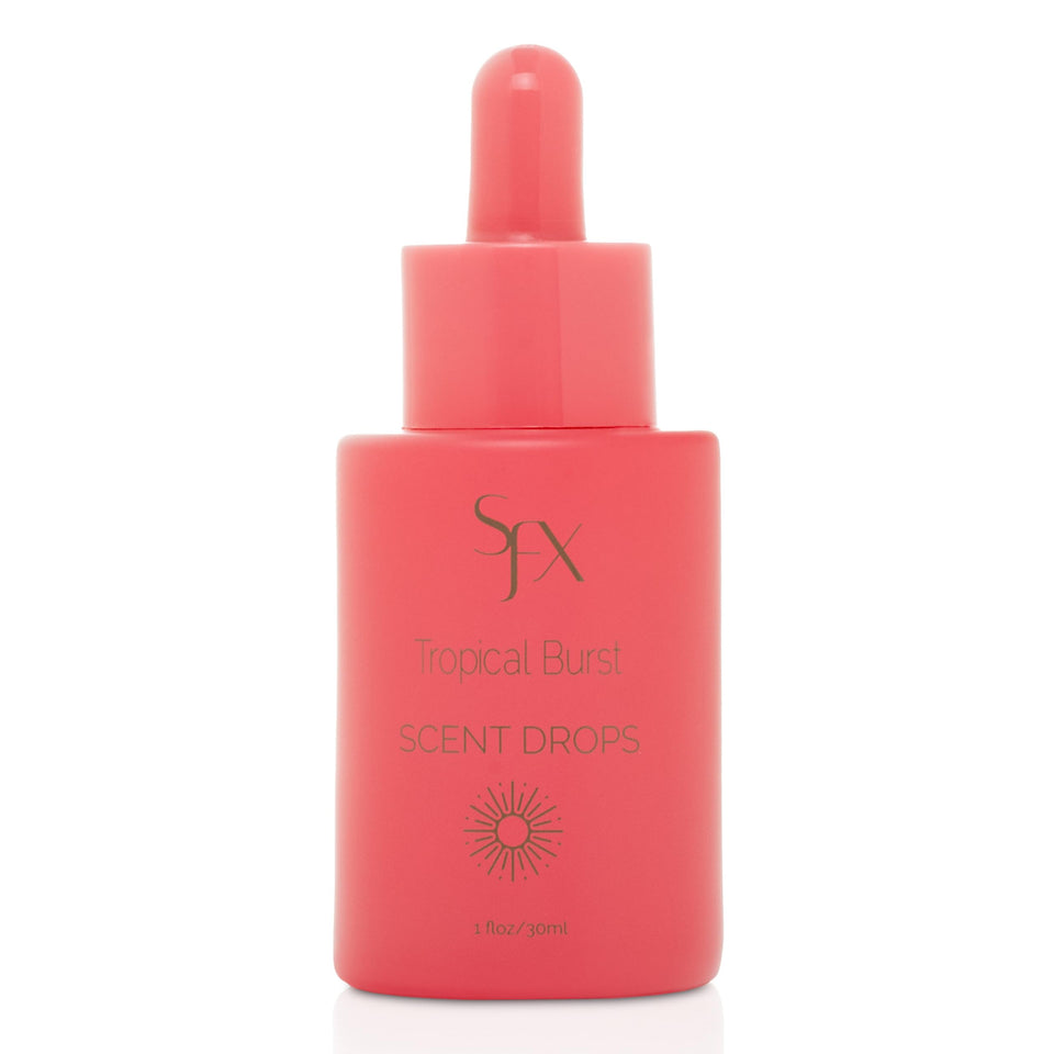 SunFX Scent Drops Tropical Burst add tropical aroma to tanning solutions.