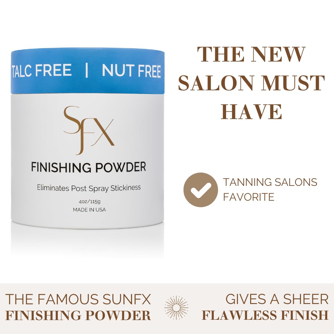 SunFX talc-free organic finishing powder gentle on skin