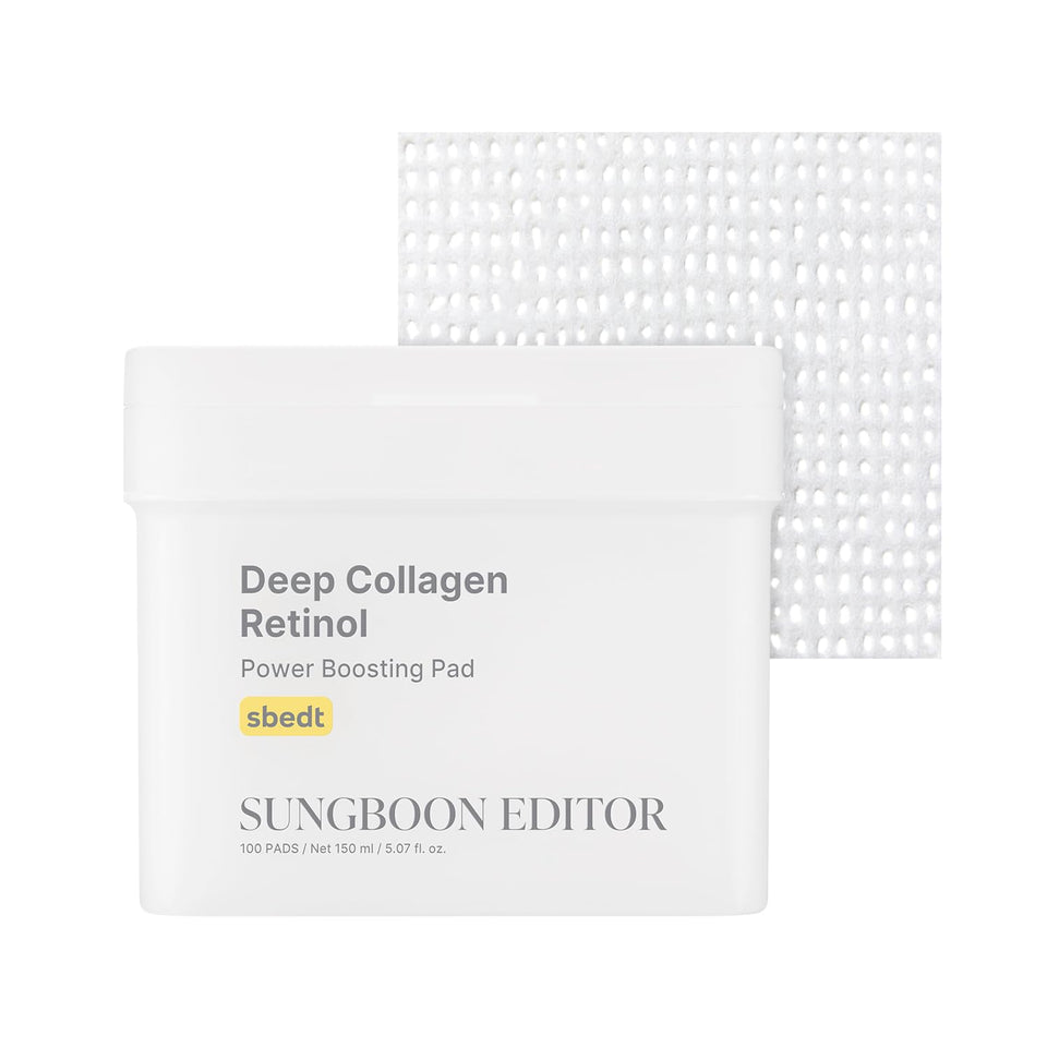 SUNGBOON EDITOR Deep Collagen Retinol Pads bottle front for hydration