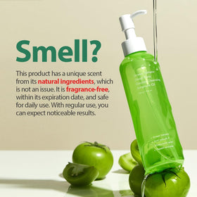 SUNGBOON EDITOR Green Tomato Double Cleansing Ampoule Oil close-up of blackheads being cleared