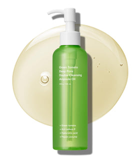 SUNGBOON EDITOR Green Tomato Double Cleansing Ampoule Oil bottle pouring
