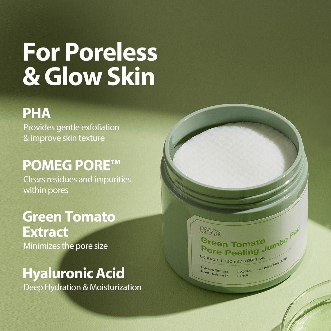 SUNGBOON EDITOR pad packaging front emphasizing 60 sheets and Korean skincare heritage