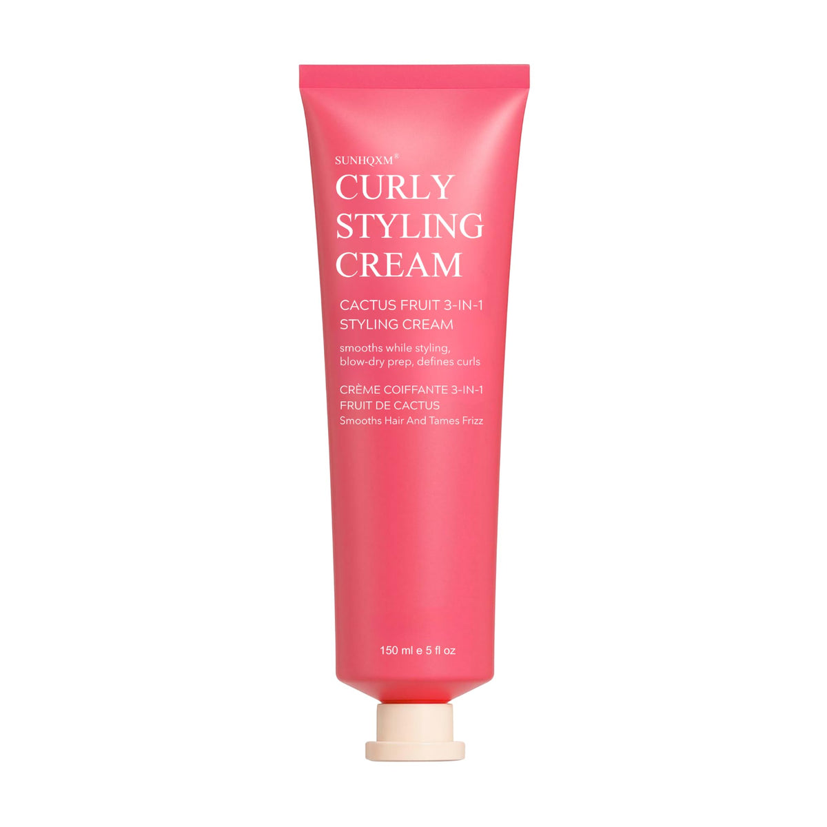 SUNHQXM Cactus Fruit 3-in-1 cream bottle smooths frizz for a polished blowout