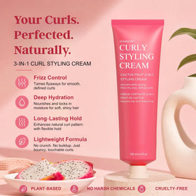 SUNHQXM Cactus Fruit 3-in-1 cream applied during blowouts for flexible hold