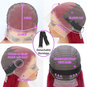 SUNKASA 13x6 transparent Swiss lace detail for natural parting