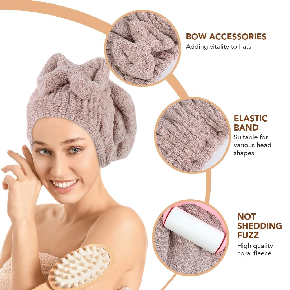 SUNLAND oversized cap fits long or curly hair for comfortable drying.