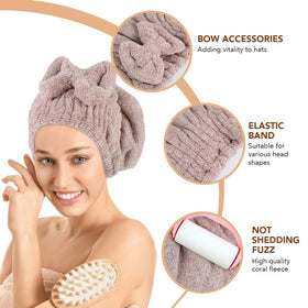 SUNLAND oversized cap fits long or curly hair for comfortable drying.
