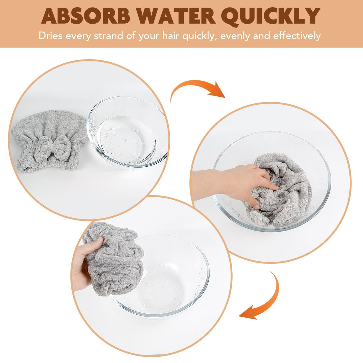 SUNLAND microfiber cap performs multiple roles from drying to facial care.