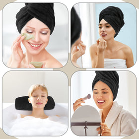 SUNLAND 20 by 40 inch towel designed for thick or long hair in a wrap.