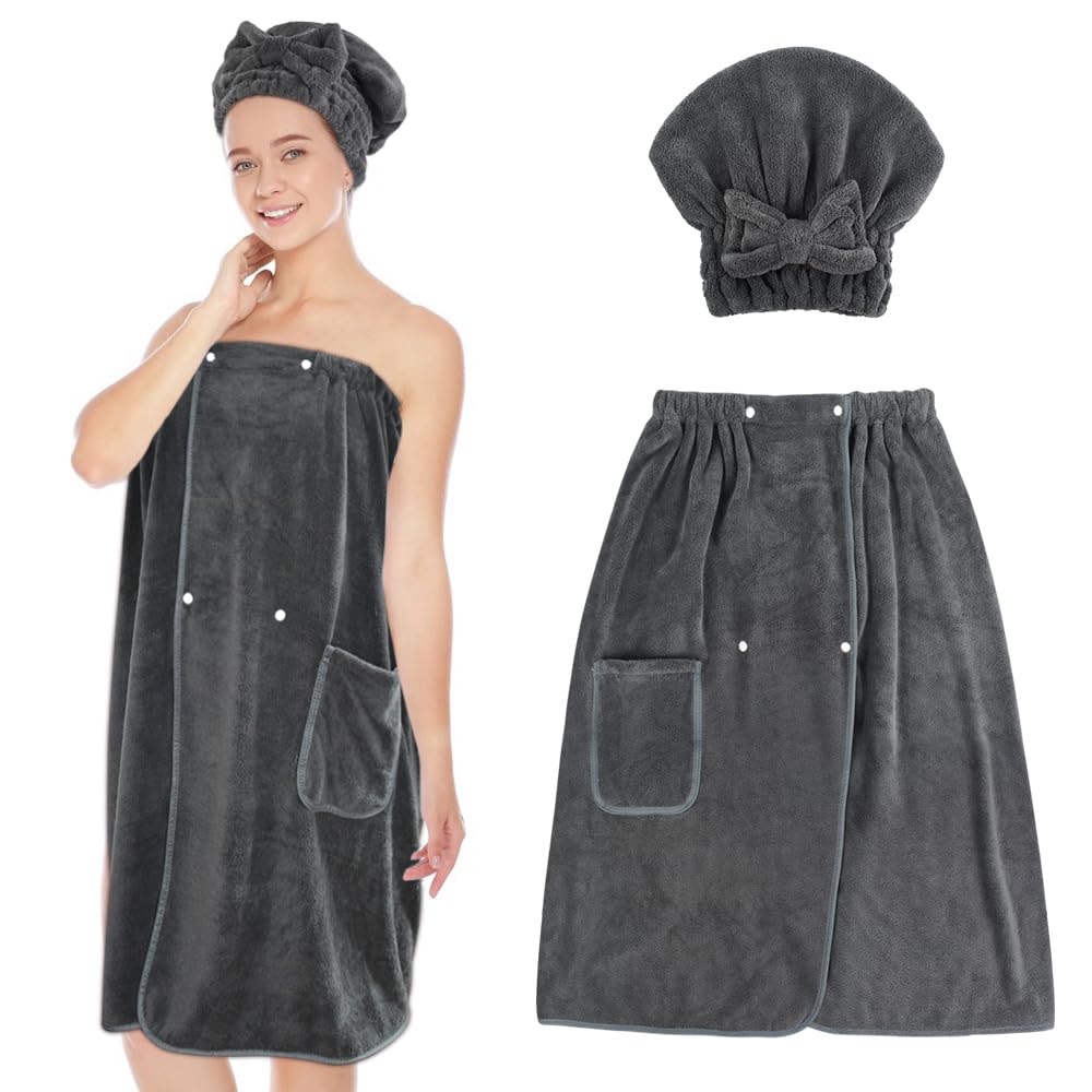 SUNLAND microfiber women hair drying towel fast absorption for quick post shower drying