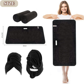 Two-pack SUNLAND microfiber towels ideal for gym and travel.