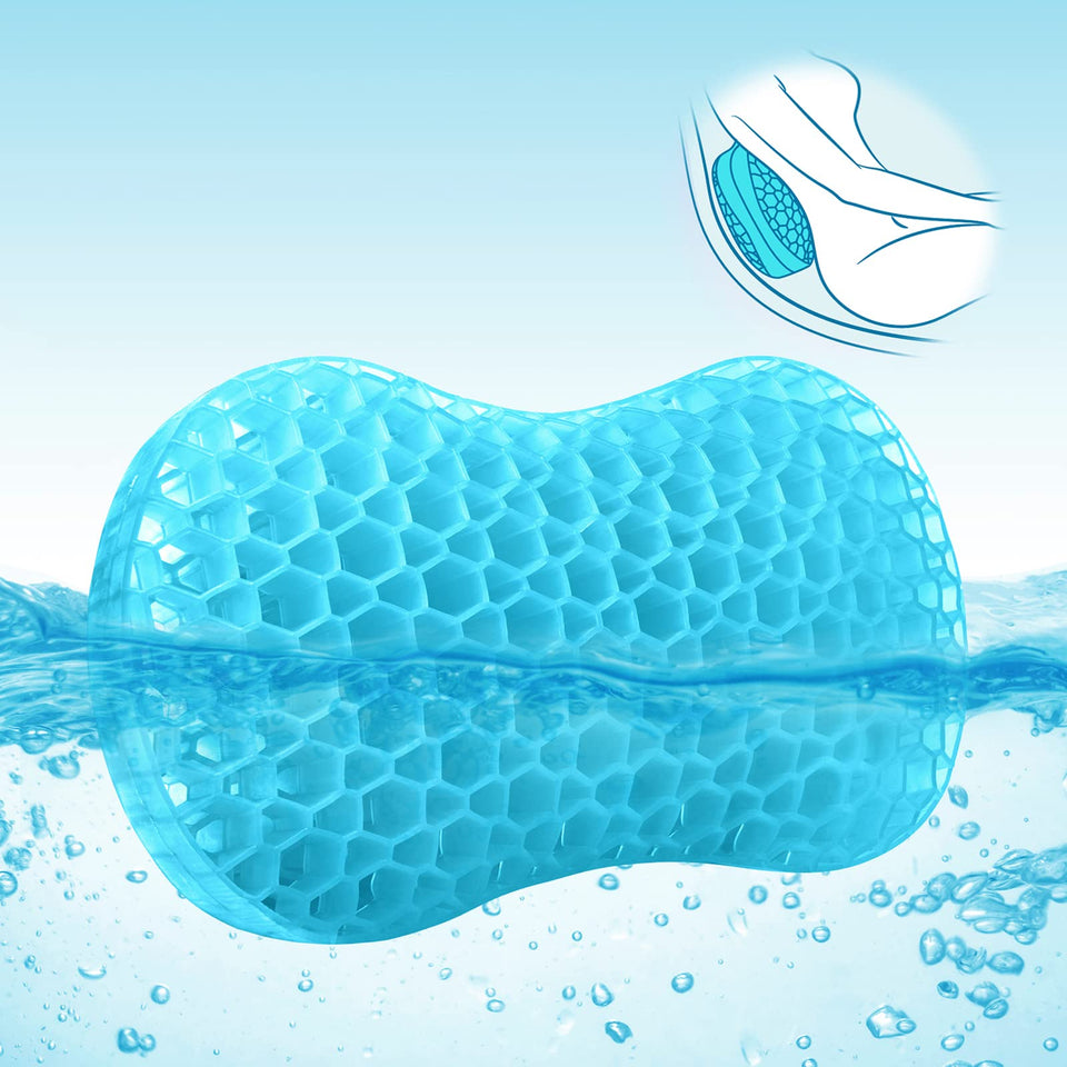Sunlit Bath Jello Pillow provides lumbar support in tub for a relaxed soak.