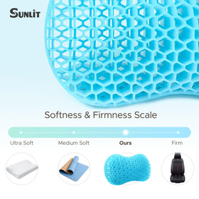 Sunlit Bath Jello Pillow made of soft elastic material returns to shape.