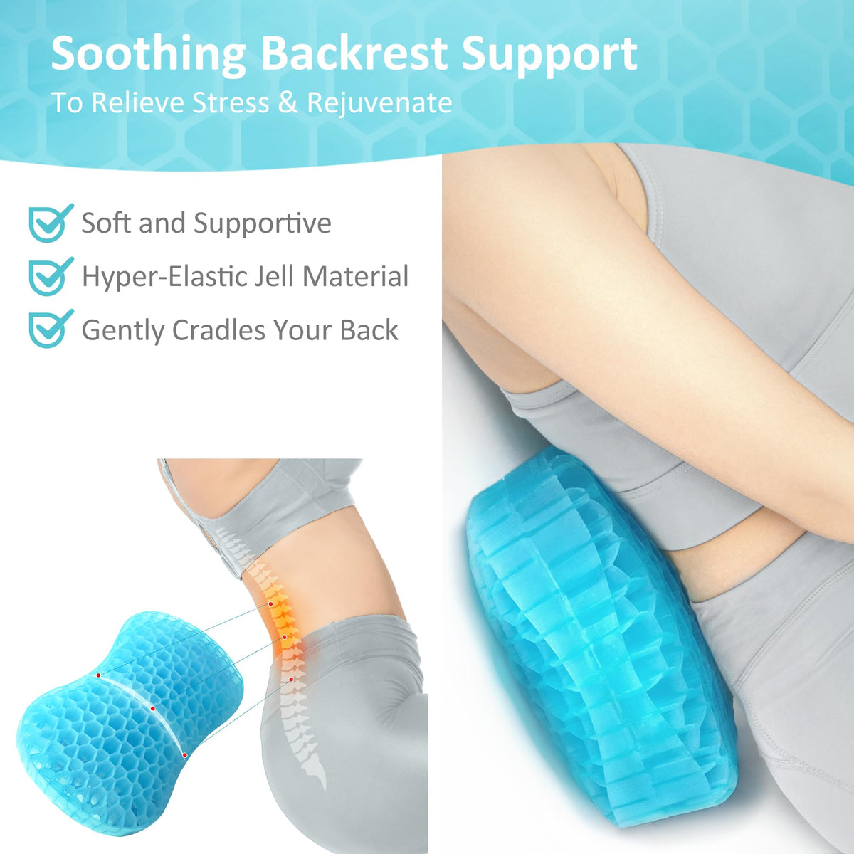 Sunlit Bath Jello Pillow designed for underwater use during baths.