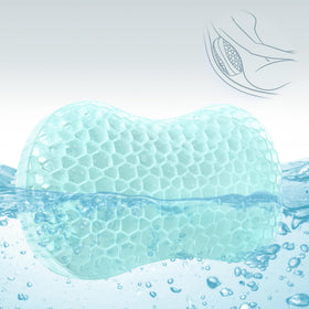 Sunlit Bath Jello pillow underwater use supports the lower back during a soak.