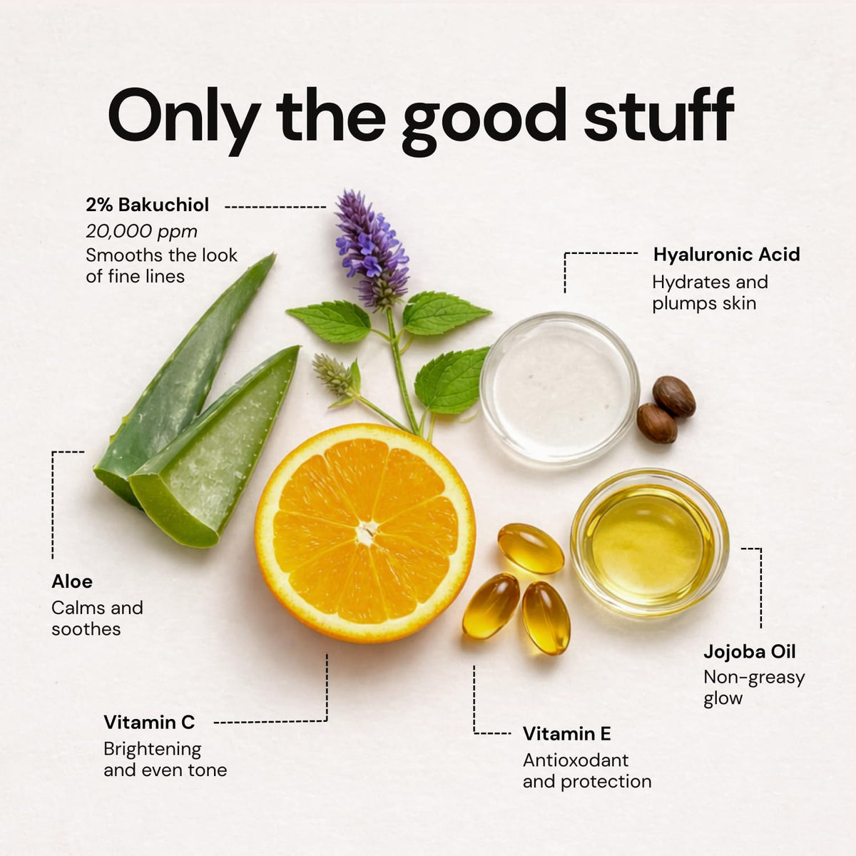 SUNLUV Bakuchiol serum absorbing into skin shows hydration without heaviness.
