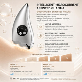 SUNLUXY massager with micro-current settings for customizable intensity.