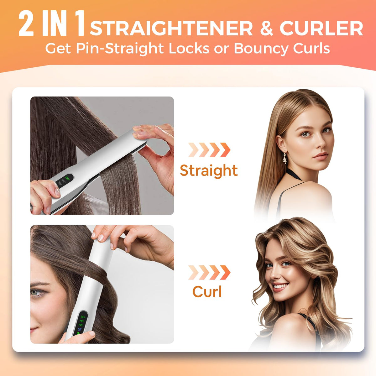 SUNMAY travel-friendly cordless design supports on-the-go styling.