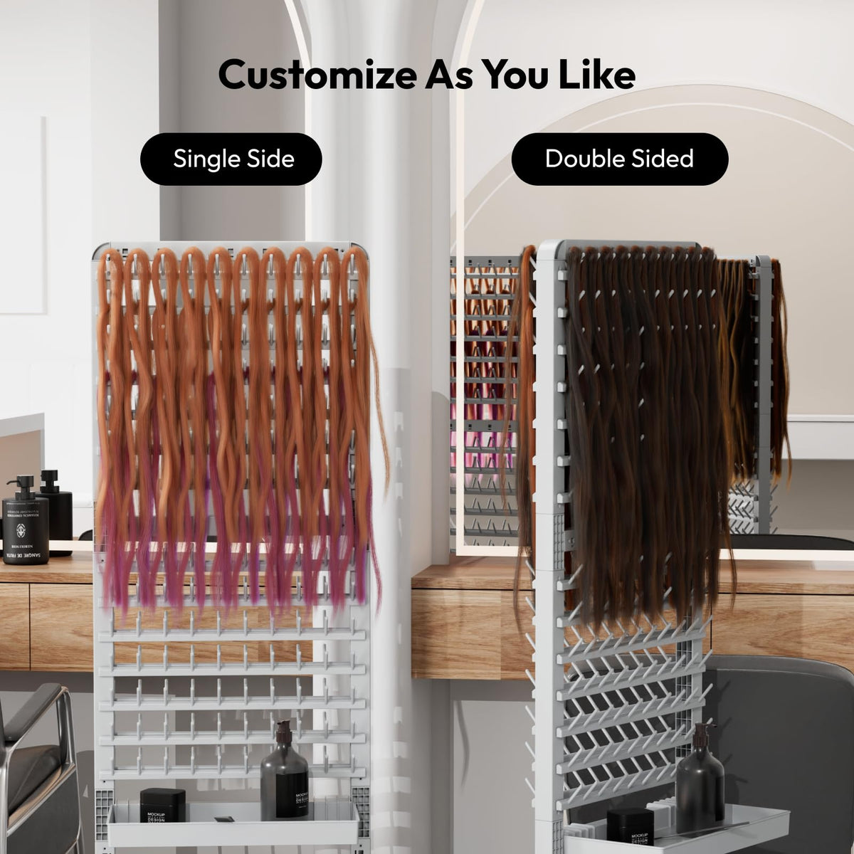 Sunnacate adjustable peg rows customize spacing for comfortable standing or seated braiding.