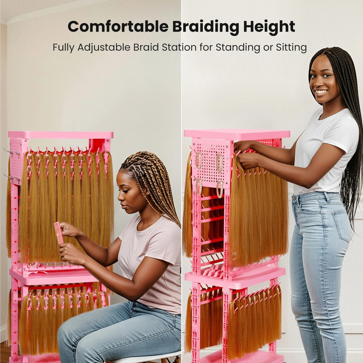 Sunnacate hooks for tinsel and bands within reach during braiding