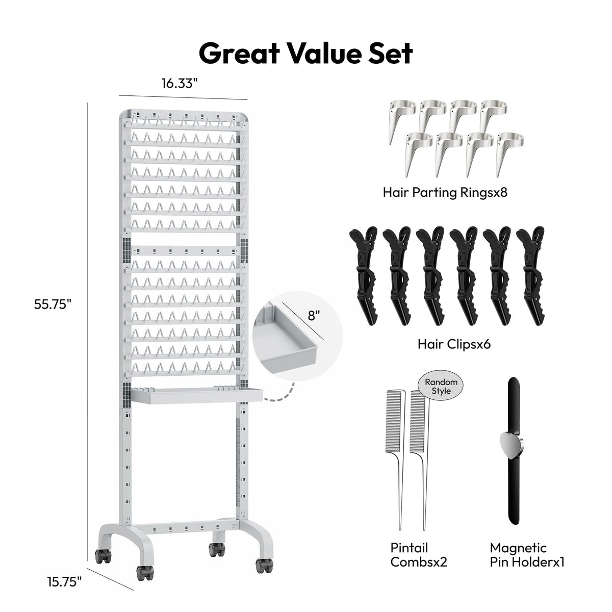Sunnacate complete braiding toolkit includes 17 essential tools for professional results.