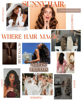 Sunny Hair 3, 7, and 9 piece set options for versatile styling