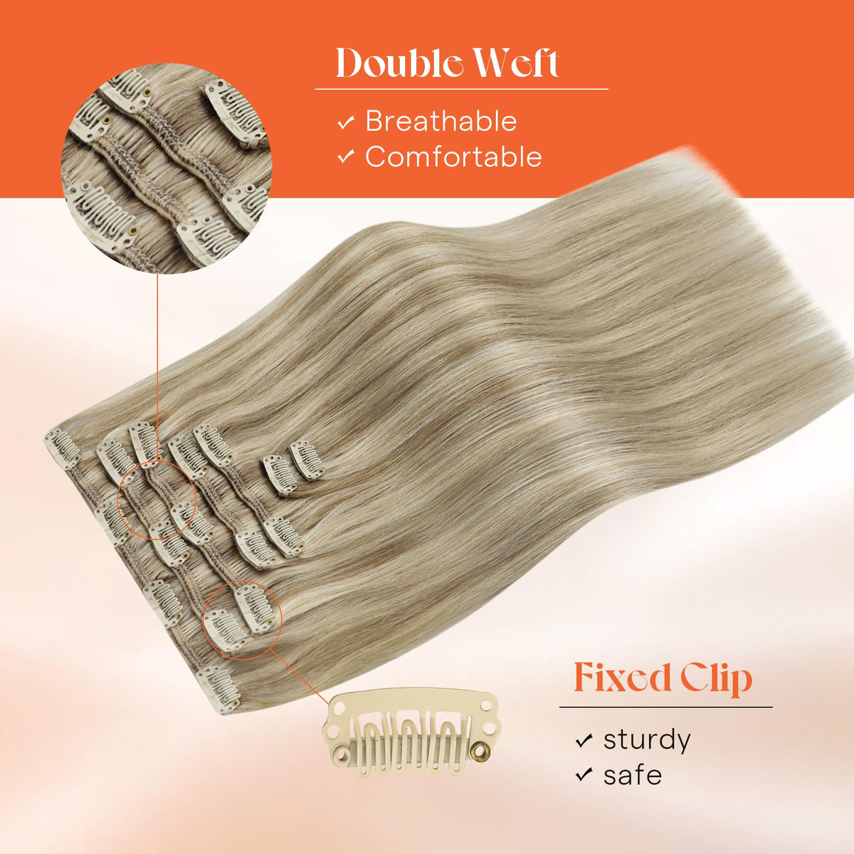 Sunny Hair care guide image showing gentle washing and storage steps