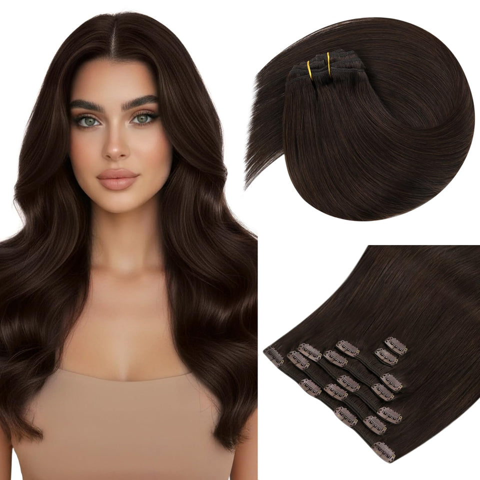 Sunny Hair clip-in extensions on a model for instant length and volume