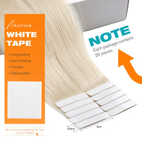 Sunny Hair Flat Medical-Grade Tapes; discreet bond for comfortable wear.