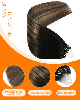 Sunny Hair micro bead extensions application demonstrates a heat-free, comfortable process.