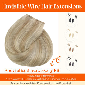 Sunny Hair non-slip clips securing wire extensions in place