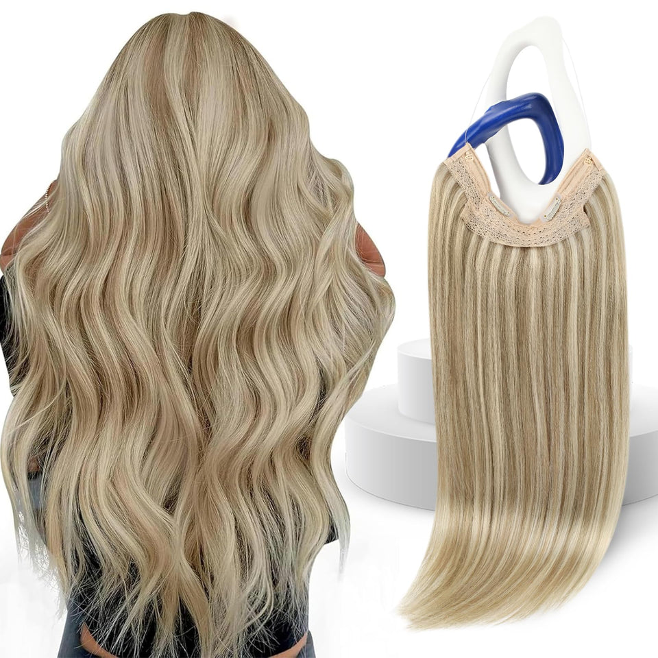 Sunny Hair real hair wire extensions 20 inch blended with natural hair for daily fullness