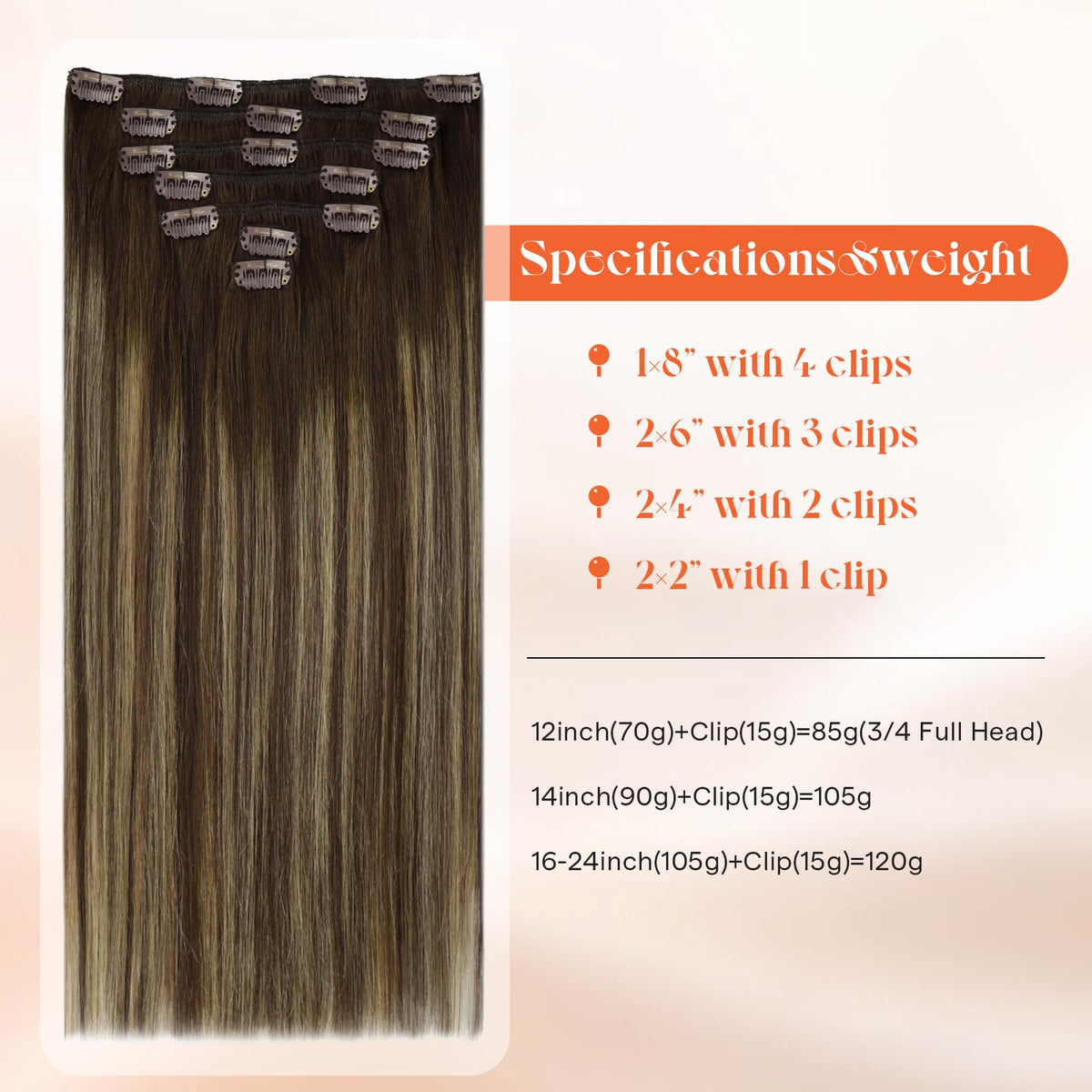 Sunny Hair balayage caramel blonde clip-in extensions for seamless color match