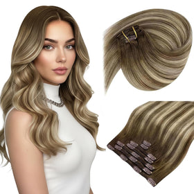 Sunny Hair clip-in extensions packaging for quick at-home styling