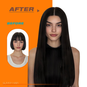 Sunny Hair 22 inch extensions support versatile styling with heat tools.