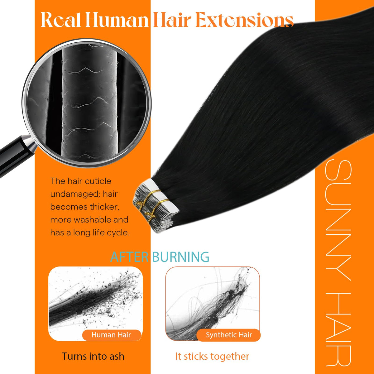 Sunny Hair dye-friendly extensions suitable for darker shade adjustments