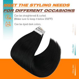 Sunny Hair heat-style friendly extensions ready for straightening or curling